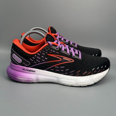 Brooks Glycerin 20 Women's 9.5 Black Athletic Shoes Lace Up Low Top Sneakers