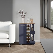 Two-Shelf Bar Cart with Wine Rack