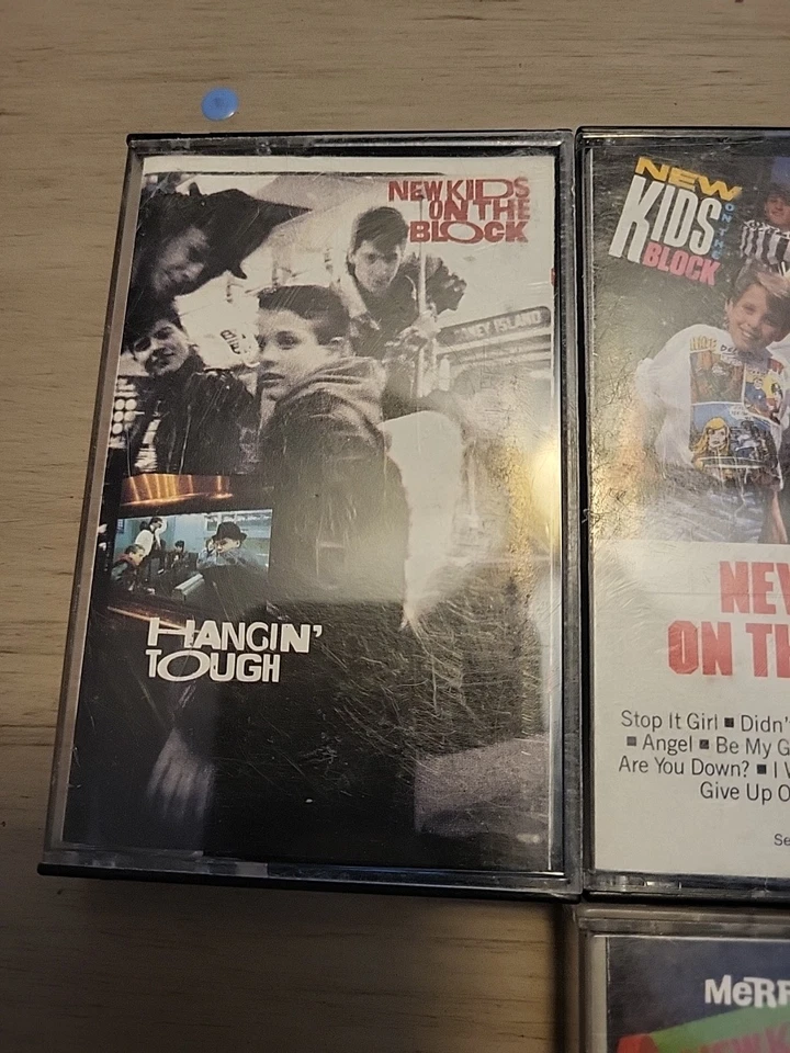 New Kids on The Block Step By Step Cassette Tap Hangin Tough Debut Lot of 4 Vin - Image 2 of 4
