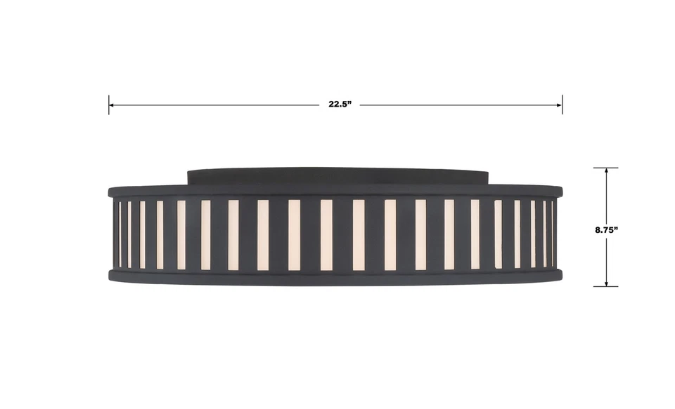 Crystorama Lighting Group KEN-8305 Kendal 4 luzes 23"W niveladas - Preto - Imagem 4 de 4