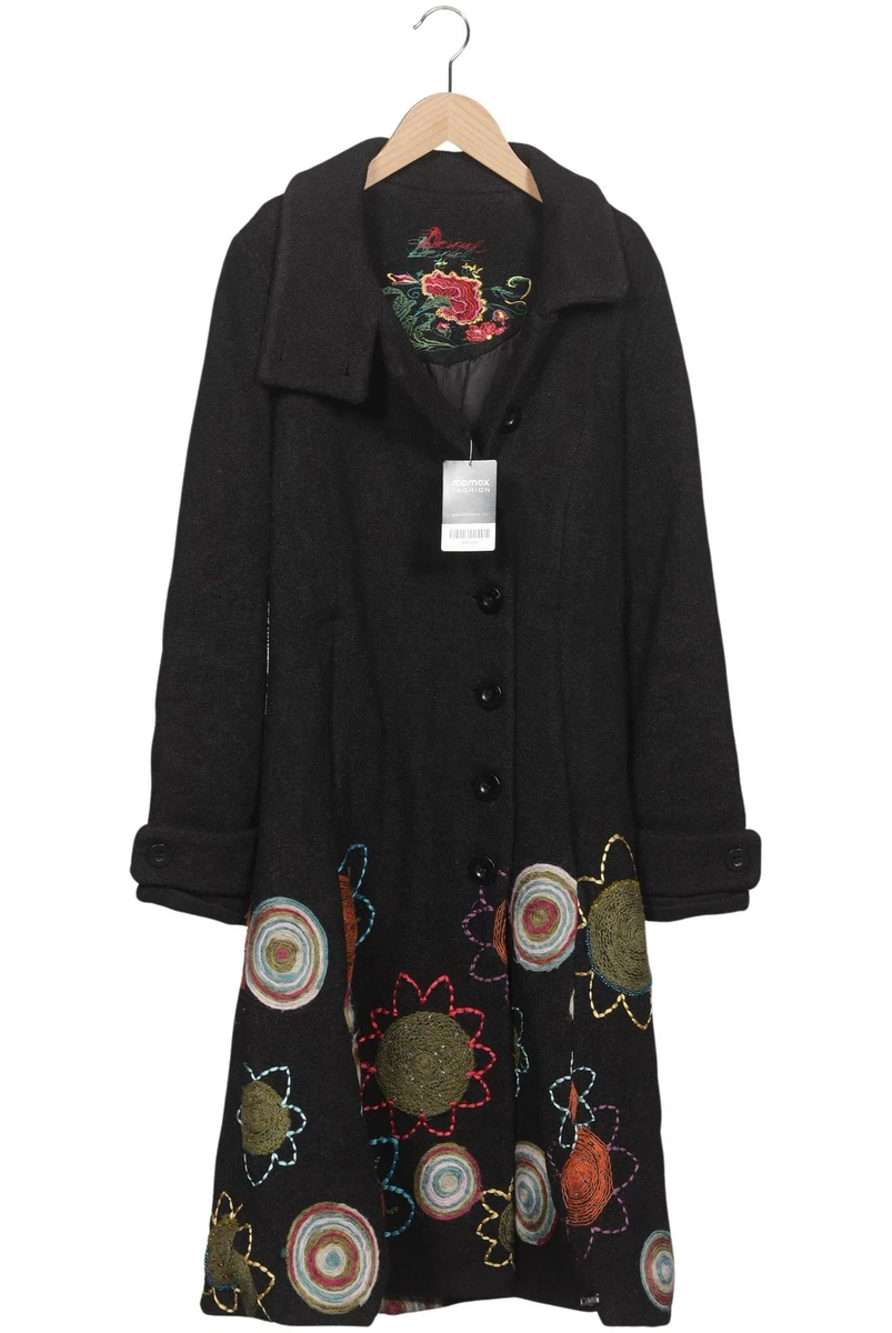 Desigual Mantel Damen Jacke Parka Gr. 40 Wolle Schwarz #440cs9t