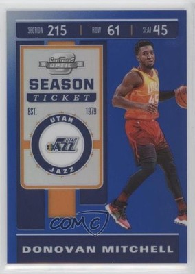 2019 Panini Contenders Optic Season Ticket Blue Prizm 16/99 Donovan Mitchell s3g