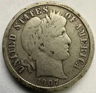 1907-D Barber Dime
