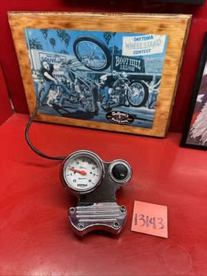 Harley Pro Cycle Auto Meter Comp Tach Tachometer Handlebar Mount Dragbike Fxr
