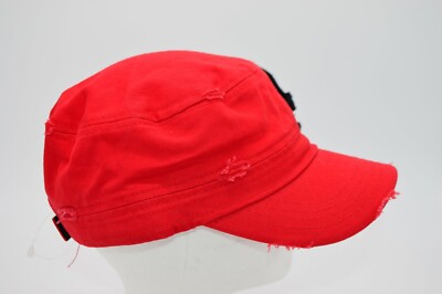 Pit Bull Red Black Flower Cameo Fashion Breton Hat Cap One  display picture 1