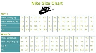 nike size chart youth to women's