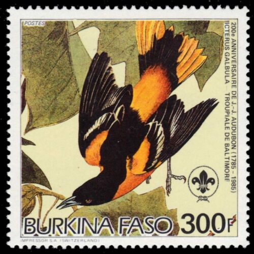 Burkina Faso 719 - ""Baltimora Oriole"" di John James Audubon (pb83736) - Foto 1 di 1
