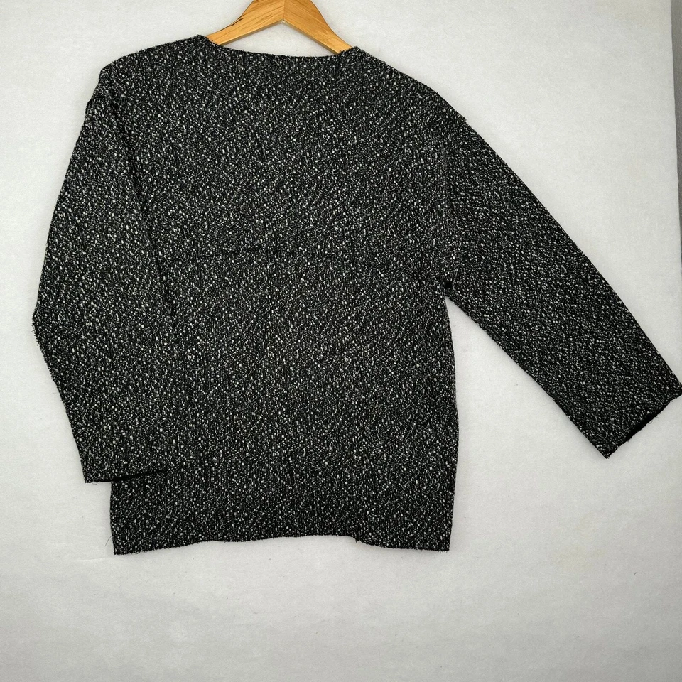 Suéter Minimalista Comme Des Garcons Avant Garde Negro Blanco Texturizado Tricot M Foto 2 de 4