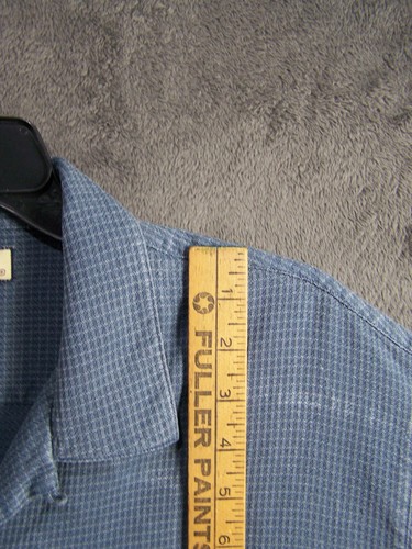 Tommy Bahama Shirt Adult Large Blue Silk Sort Sleeve Button Textured Classic Men - 第 7/12 張圖片