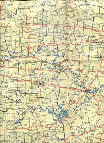 1936 Missouri Texaco Gas Station Vintage Road Map - NOT VERY GOOD CONDITION - Picture 3 of 5
