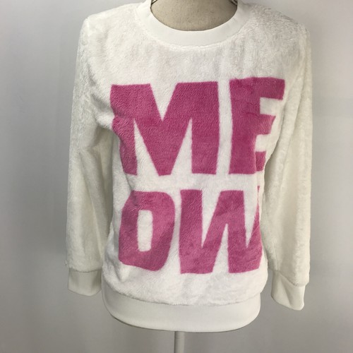 Total Girl MEOW Faux Fur Plus Size Large 14.5 16.5 Soft Sweat Shirt Cat Lovers - Picture 5 of 12