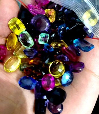 100 Ct+ Natural Flawless Ceylon Mix Sapphire Loose Mix Cut Certified Gems Lot