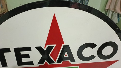 Texaco Pure Porcelain Enamel Heavy Metal Sign 48 Inches Double Side - Picture 16 of 17