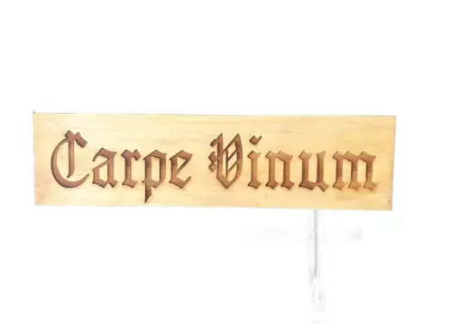 CARPE VINUM Seize the Wine Latin Engraved Sign Wooden Wall Bar Cellar Home Decor