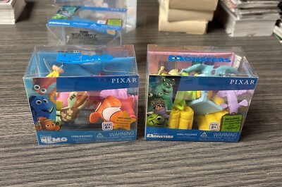 Disney Pixar Finding Nemo & Monsters Inc Critter Crate Pair New Sealed 