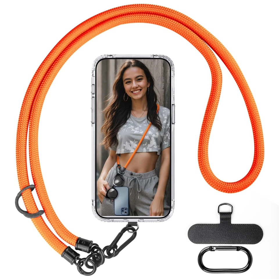 New Universal Cell Phone Carrying Lanyard Leash Lanyard Crossbody Neck Strap USA - Image 2 of 4