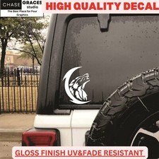WOLF HOWLING TRIBAL MOON Vinyl Decal Car Wall Truck Sticker size 6" x 4.50"