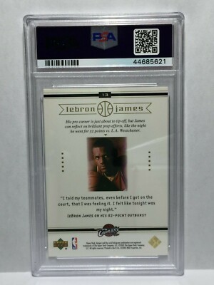 2003 UD Lebron James ルーキーカード PSA10 RC PSA 10 Lebron James ROOKIE CARD RC Upper Deck 2003 #13 MVP LEGEND