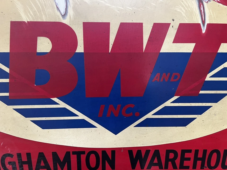 "Letrero metálico vintage de almacén y terminal de Binghamton 24""x18""" Foto 4 de 4