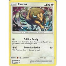 POKEMON CARD TAUROS 164/236 NO 128 WILD BULL POKEMON TCG CCG