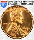 1957 (P) Lincoln Wheat Cent Penny BRILLIANT UNCIRCULATED *JB's Coins*