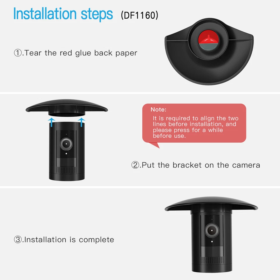 Cubierta parasol lluvia para cámara Ring Stick up con batería/cámaras con cable Foto 4 de 4
