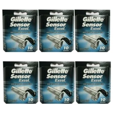 Gillette Sensor Excel Razor Blade Refills, 60 Cartridges