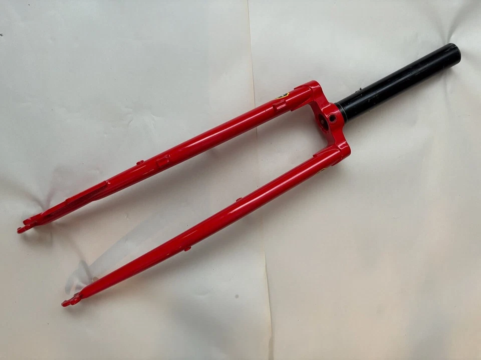 Soma Wolverine Lugged CrMo Steel Bike Fork, Tange, Red, 700c, 1 1/8" Threadless - Image 2 of 4