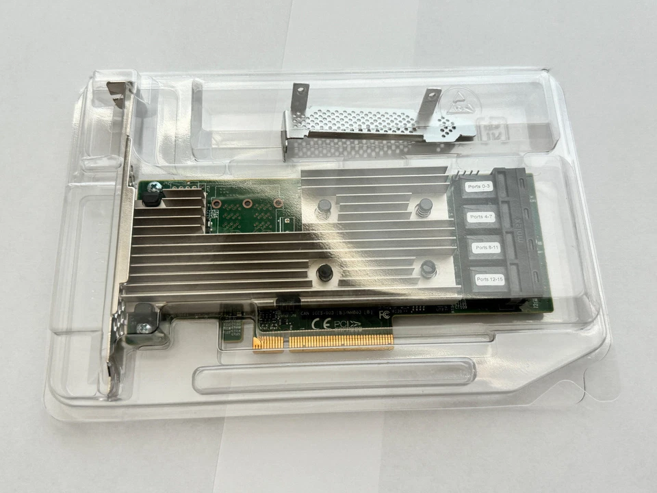 BOTH BRACKETS SAS9305-16I LSI SAS 9305-16I 16 PORT PCIE 12 GB/S HOST BUS ADAPTER - Image 2 of 3