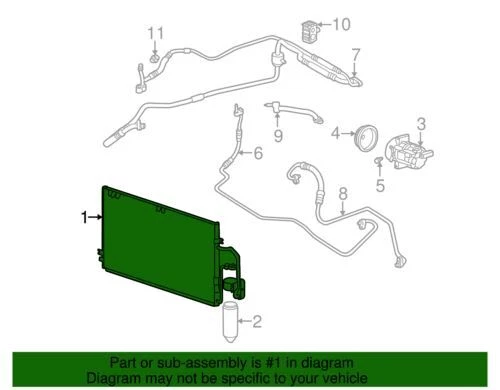 Condensador de aire acondicionado genuino GM 2000-2005 Saturn L300 200 LW3000 19256744 Foto 2 de 2