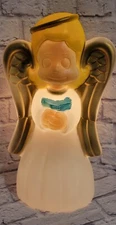 General Foam Plastics Blow Mold  18" Christmas Angel W/ Halo Gold Wings