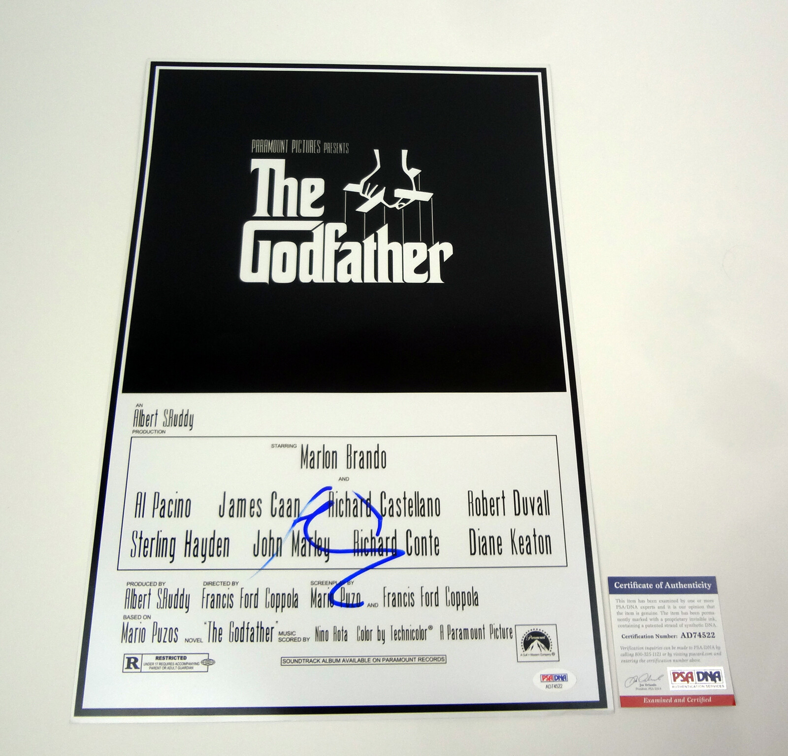 Al Pacino Autographed Signed The Godfather Movie Poster PSA/DNA COA 