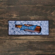 Personalisiert Blue Label Flasche IN Eis Verbindung Handtuch L&auml;ufer Pub Mat Bier
