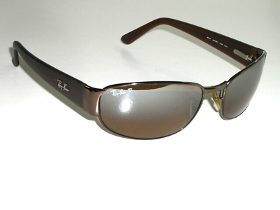 RAY BAN RB3141 LEATHER II BROWN GRADIENT MIRROR POLARIZED METAL
