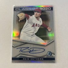 Reid Detmers 2020 Bowman Draft Chrome Class Of Auto 023/250 Angels Autograph