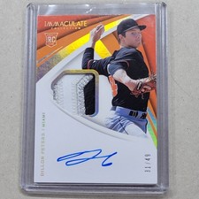 2018 Panini Immaculate Collection Dillon Peters #21 Patch Auto RC 31/49