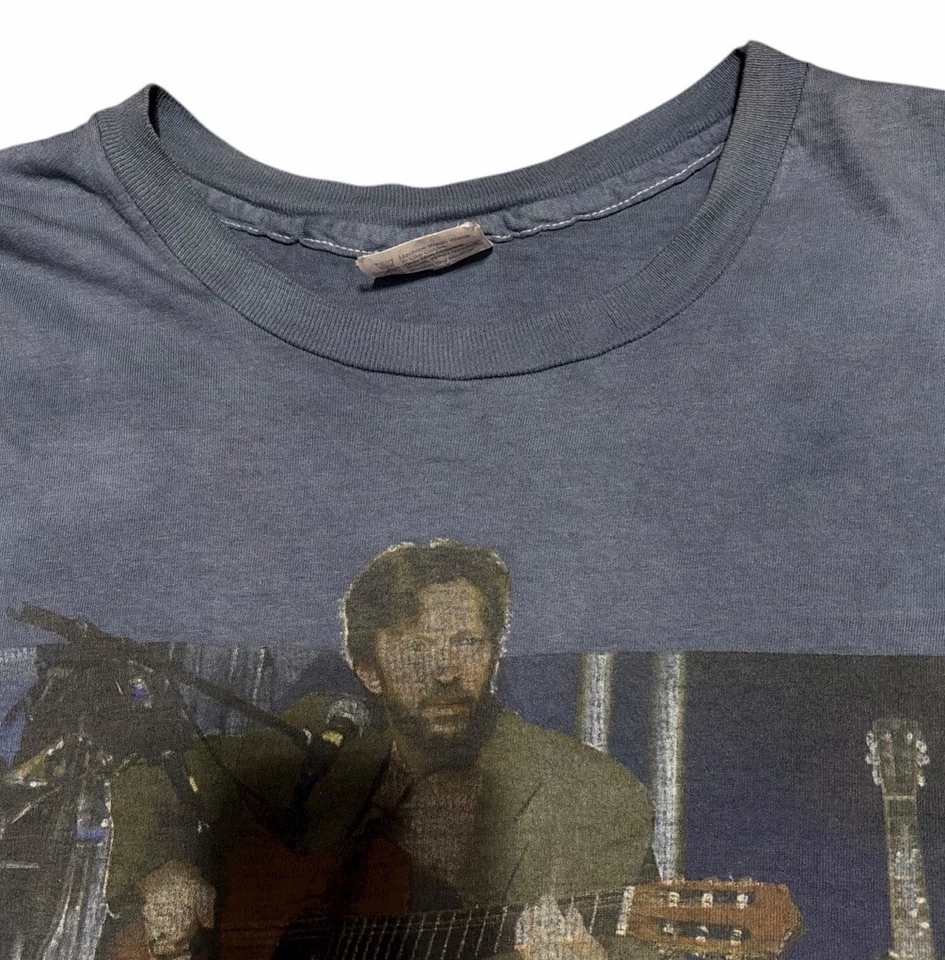 Camiseta de concierto vintage Eric Clapton desenchufada puntada única Winterland XL 90s Foto 3 de 4