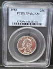 1958 Washington Quarter 25C PCGS PR65CAM