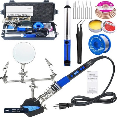 100W Soldering Iron Kit LCD Digital Temperature Control Repair