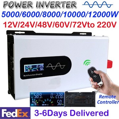 5000W/12000W Reiner Sinus Wechselrichter Solar Off-Grid 12V-72V zu 220V