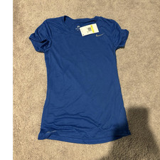 Nike Dri-FIT The Nike Tee Women's Blue Moisture Wicking Training T-Shirt S