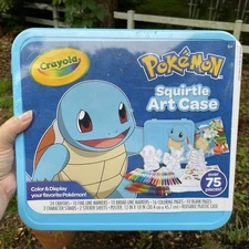 Crayola Squirtle Pokemon coloring case over 75+ pieces new in package