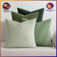 Kissenbezug 40X40 Kordsamt 4Er Set GrüN KissenhüLle Sofakissen Deko