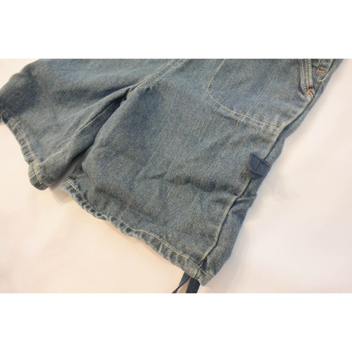 Genuine Kids by OshKosh Embroidered Floral Overalls 5T Roll Up Denim Pockets - Picture 8 of 11
