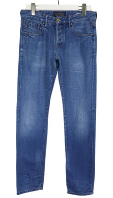 Scotch & Soda Ralston Jeans Herren W32/L34 Slim Fit Blau Neu Schnurrhaare Knopf