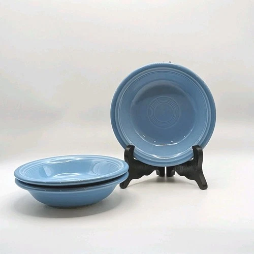 3 Fiestaware Homer Laughlin Fiesta 5 1/4"  Fruit Berry Bowl Periwinkle Blue