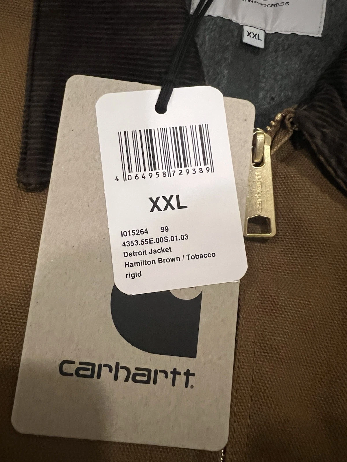 BNWT Carhartt Detroit Work In Progress WIP Jacket XXL Hamilton Brown Tobacco  image 5