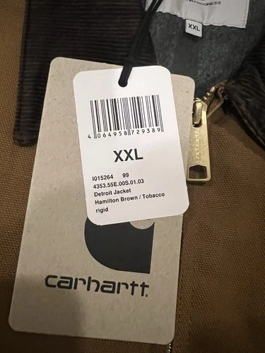 BNWT Carhartt Detroit Work In Progress WIP Jacket XXL Hamilton Brown Tobacco  image 5