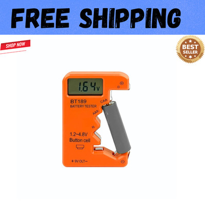 Battery Tester Checker, Universal Battery Tester for AA AAA C D 9V 1.5V, Small V