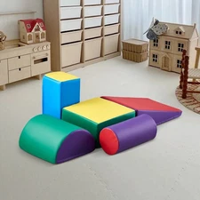 5-Piece Foam Climbing Blocks Set for Kids, Toddler Exercise Play Equipment